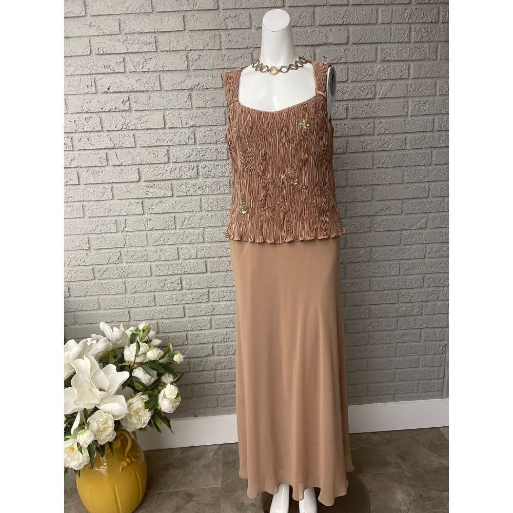 Patra Beaded & Sequin Sleeveless Maxi Dress Size 12
